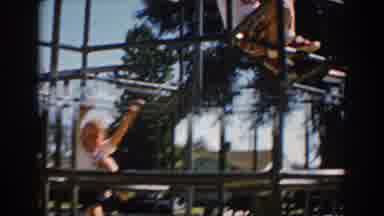 North Hollywood California (1962): Kids Playing On A Playground Enjoying Being