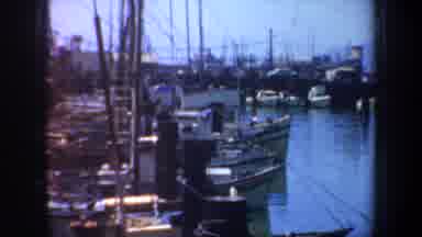 San Francisco California (1957): View Of Light Blue And White Houseboat On A