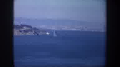 San Francisco California (1957): Panoramic View Bay Overlooking Bridge Congested