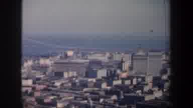 San Francisco California (1957): Distant View Of San Francisco Bay Bridge On A
