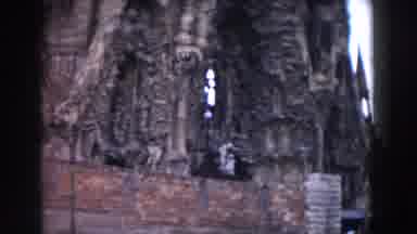 BARCELONA SPAIN-1959: The Foundation Of The Most Famous Church in Spain