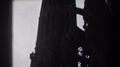 Barcelona Spain (1959): Dark Architecture Of A Church Or Historical Building