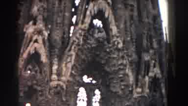 Barcelona Spain (1959): Tall Centuries Old Ornate Cathedral Towers Above City