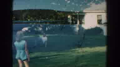 Michigan (1959): A Double Expose Of Someone Falling Down And Mountains In The