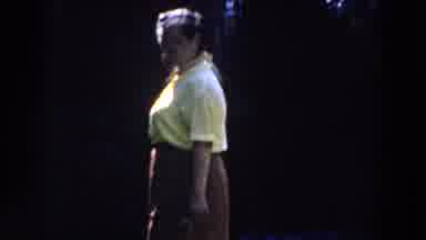 Michigan (1959): Lady With Yellow Blouse And Brown Skirt Walks And Looks At The