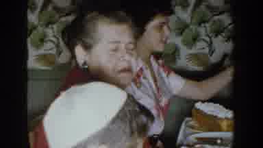 Michigan (1959): Jewish Family Sitting Down To A Family Dinner In Vintage mm Film