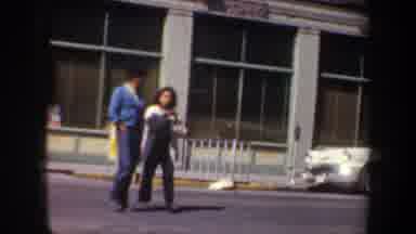 Oregon (1957): Vacation Film Showing Couple Crossing The Street And Zooming Past