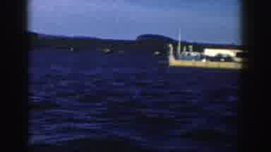 Wisconsin (1958): Ferry Sails To Its Destination On A Beautiful Sunny Day And The
