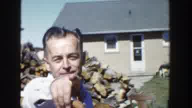 Wisconsin (1958): Older Family Video With Father Giving A Shout Out And Woman