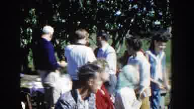 Wisconsin (1958): Large Family Gathers Outside For A Potluck Or Barbecue Holiday