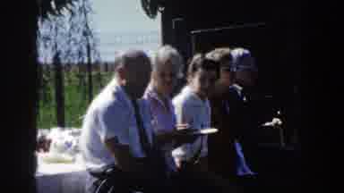 Wisconsin (1958): People Gather Together Eat Socialize Watching Table Plates Old