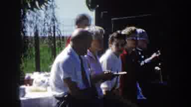 Wisconsin (1958): A Group Of Men And A Woman Chatting And Having Tea Together