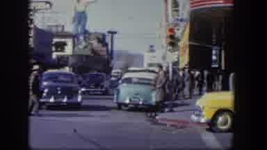 Las Vegas Nevada (1954): Old Time Busy Area Back In Time Low Quality Film