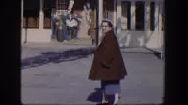 Las Vegas Nevada (1954): The Lady Wasn't Sure If She Wants To Go Into The School