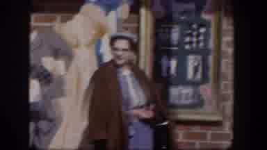 Las Vegas Nevada (1954): A Man Takes A Look At An Art Collection In A Frontage Of
