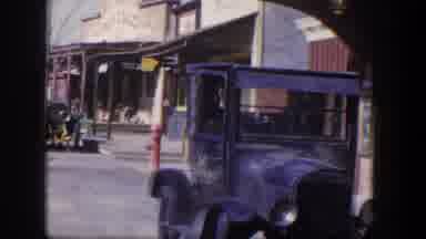 Las Vegas Nevada (1954): View Of BlackParked Model T Truck And Red Lettered Silver