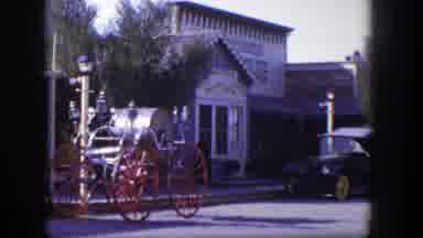 Las Vegas Nevada (1954): Vintage Vehicles On Road In Front Building Women Hair