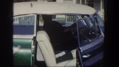 Las Vegas Nevada (1954): Middle Aged Man Showing Off His New Bought Vehicle