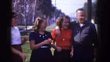 Las Vegas Nevada (1954): Men And Women Throwing Ball At Each Other Having Fun