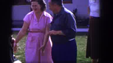 Las Vegas Nevada (1954): A Loving Family Playing Outside Together