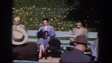 Las Vegas Nevada (1954): People Sitting In The Park Reading And Relaxing Under The