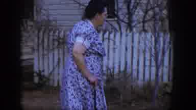 Las Vegas Nevada (1954): Old Woman Walking With A Cane
