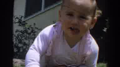 North Hollywood California (1964): Baby In Front Of A Camera Then Crawls On The