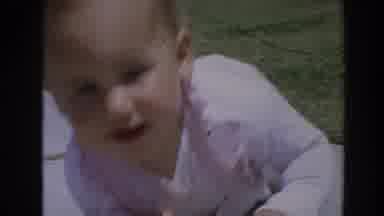 North Hollywood California (1964): Happy Little Baby Smiling Playing Crawling