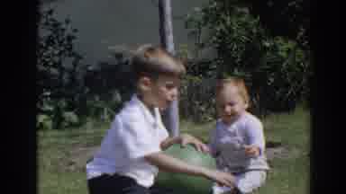 North Hollywood California (1964): Older Brother Plays With Younger Younger