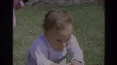 North Hollywood California (1964): Blonde Hair Baby Crawls And Little Brother