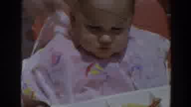 North Hollywood California (1964): Mom Fed Her One-Month Old Baby With Mango Puree