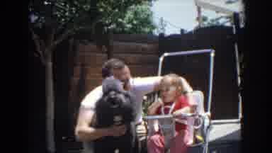 North Hollywood California (1964): Cute Baby With Dog