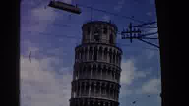 Pisa Italy (1959): Shaky Vintage Color Footage Of The Leaning Tower Of Pisa In