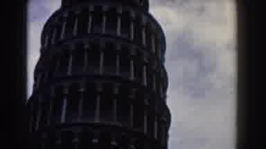 Pisa Italy (1959): Leaning Tower Of Pizza Is Being Recorded Up Close From Top To