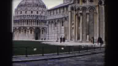 Pisa Italy (1959): Panning Top To Bottom And Left To Right Of An Ornate And Domed