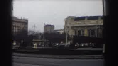 Pisa Italy (1959): City With Old Buildings Vehicles And People Moving Sound