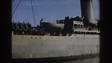 Pisa Italy (1959): Military Ship Sailing With Two Chimneys And Lifeboats On The