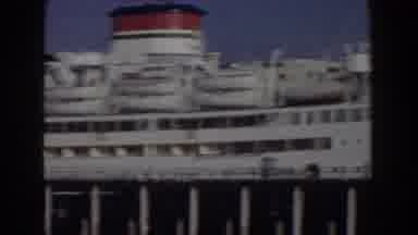 Pisa Italy (1959): Footage Of Big Vessel Ship Moored Near The Coast And A