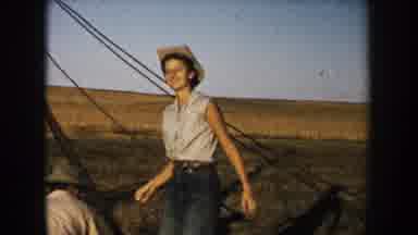 South Dakota (1953): Female Wearing A Cowboy Hat Farming With Male Showing A