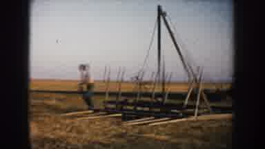 South Dakota (1953): Farmers Wearing Cowboy Hats Panorama With Quick Self Shot Of