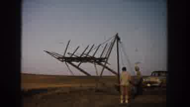 South Dakota (1953): Archival Footage Of Two Men Erecting A Sign In South Dakota