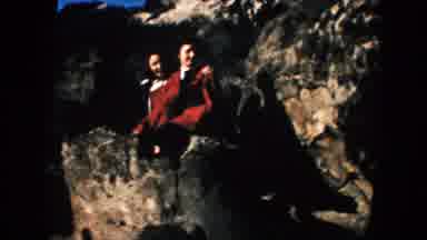 South Dakota (1953): People Take A Walk In The Forest Climbing A Rock For Admiring