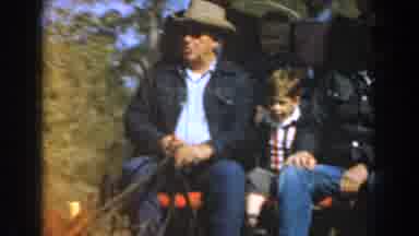 Knotts Berry Farm California (1961): Cowboys Taking Children On A Hay Ride On A