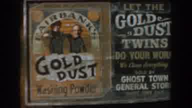 Knotts Berry Farm California (1961): A Pair Of Gold Dust Signs With Two Boys