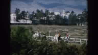 GREECE-1962: Grey Horse Leads Pack In Sunlit Race As Crowd Watches