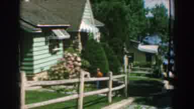 Greece (1962): Green Family Home Driveway On A Shore Side Town With Boy And Two