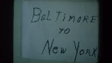 New York City (1960): Flight Schedule From Baltimore To New York City Written On A