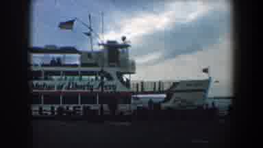 New York City (1960): The Camera Pans Across The Large Boat And Captures The