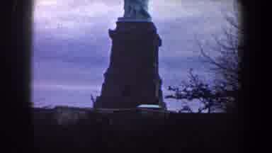New York City (1960): Old Camera Panning Up The Statue Of Liberty From Ellis