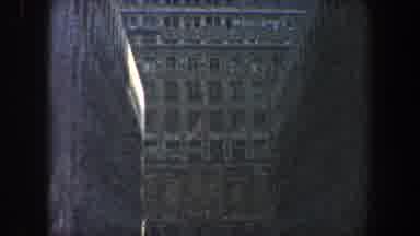 New York City (1960): Looking Up At A Skyscraper From Ground View Through A Hazy